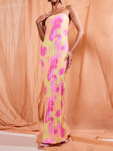 Flower Printed Tube Wrap Maxi Dresses